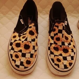 Vans Women's 6 Asher Sneaker, Sunflower Checker Skate Shoe